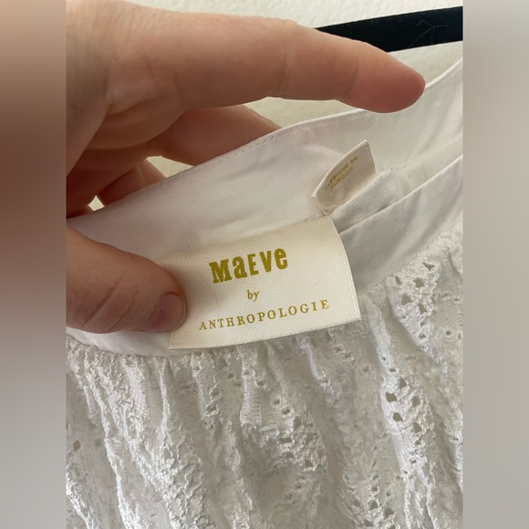 Anthropologie White Lace Mini Dress - Picture 3 of 6